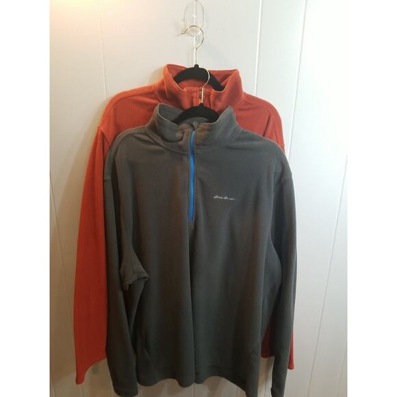 Eddie Bauer Mens Polar Tec 2 Pc Set 1/4 Zip‎ Pullover Fleece Sweater Size XXL - Picture 1 of 10